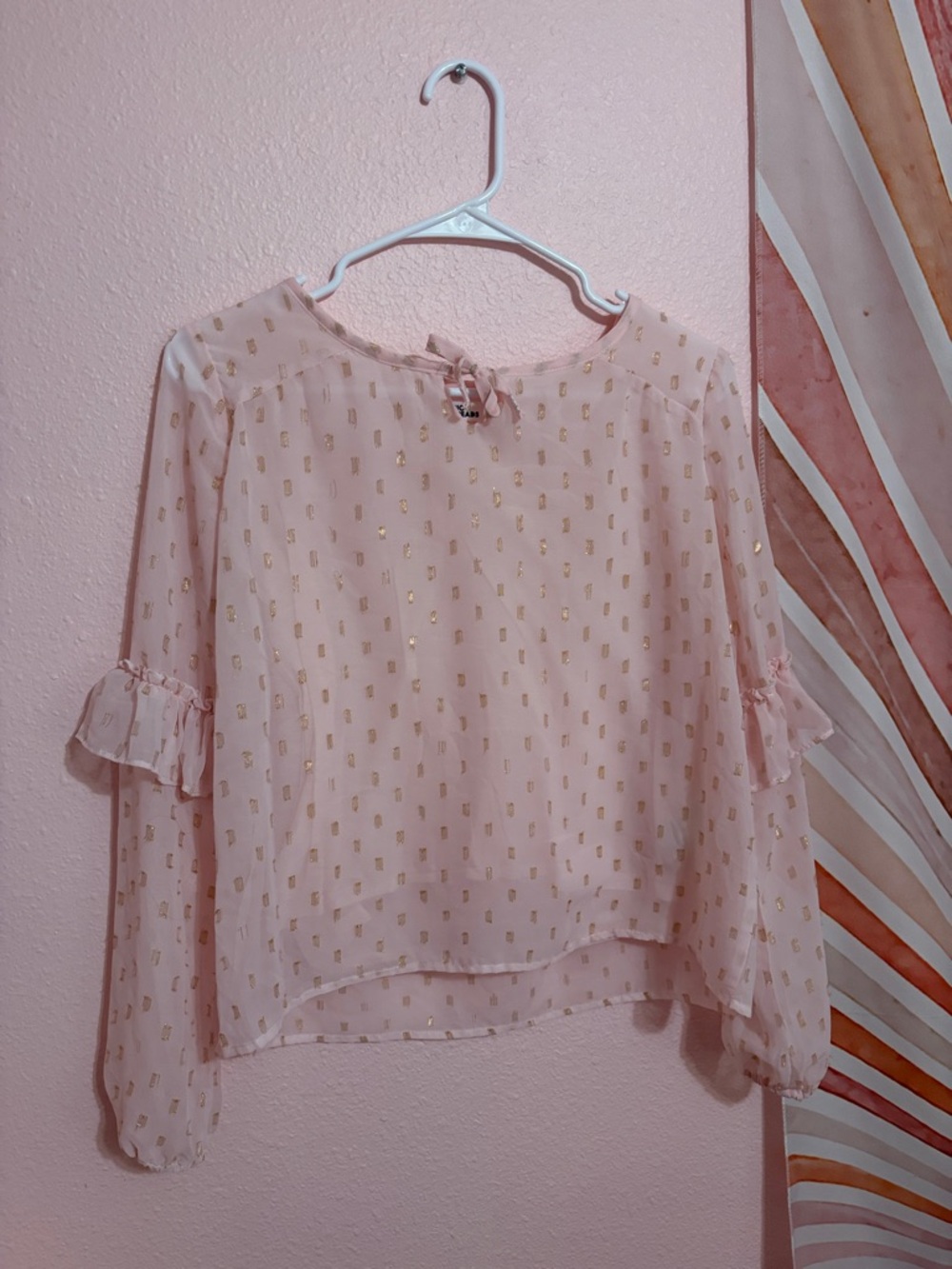 Epic Threads Long Sleeve Sheer Blouse